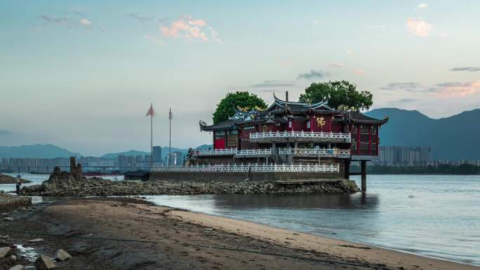 福州金山寺日转夜延时摄影