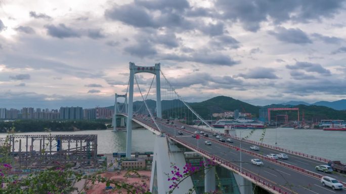 海沧大桥台风云延时