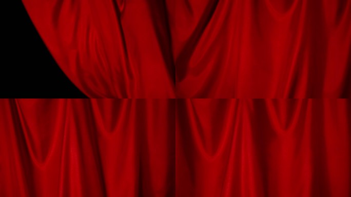 红色缎子丝绸流动丝带绸布包装
