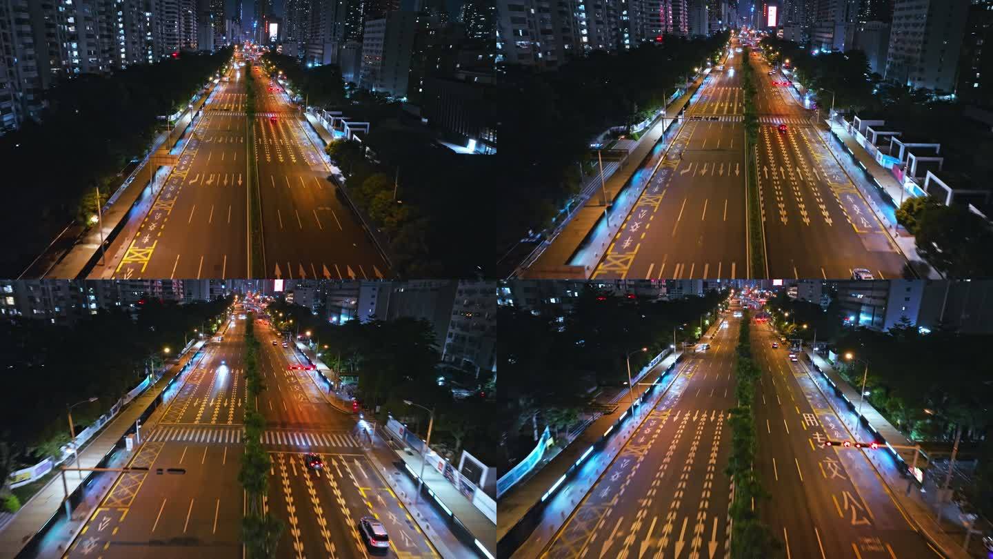 【4K】疫情下的黄贝岭公交站夜景