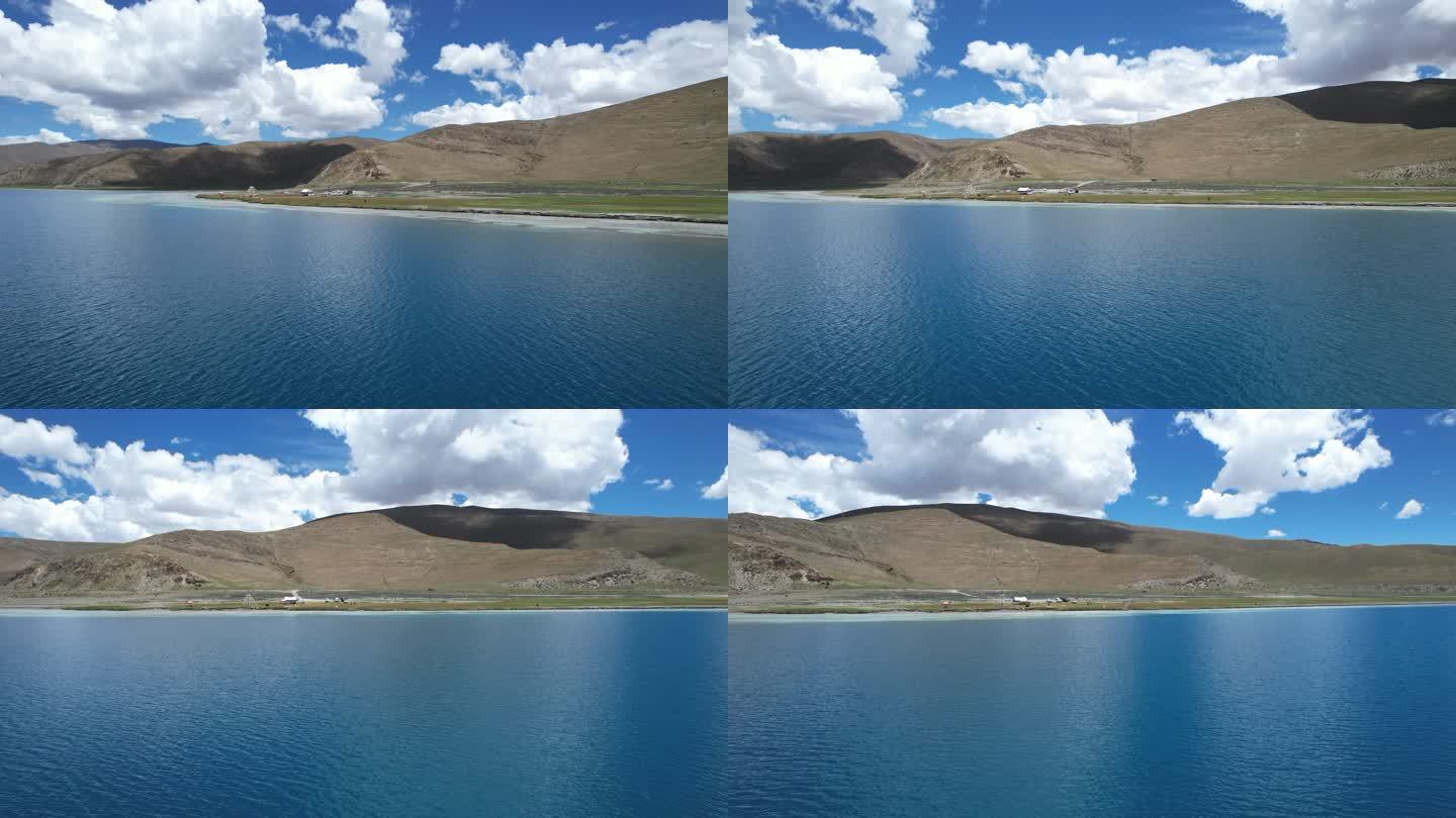 西藏羊湖 河流川西风光航拍素材