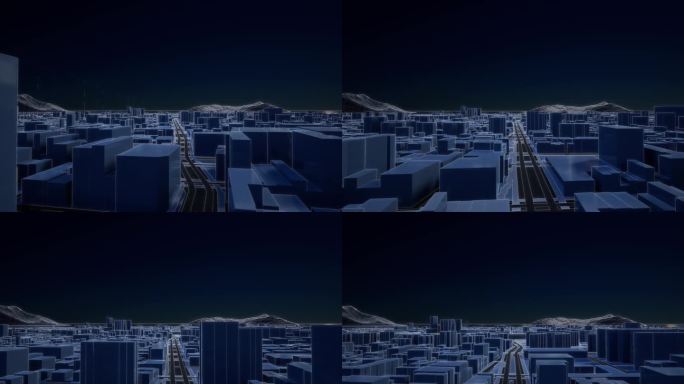 【4k】科技感城市线框15