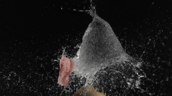 水气球破裂高速摄影视频