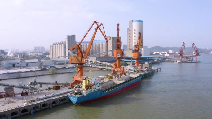 港口 卸粮 江阴港