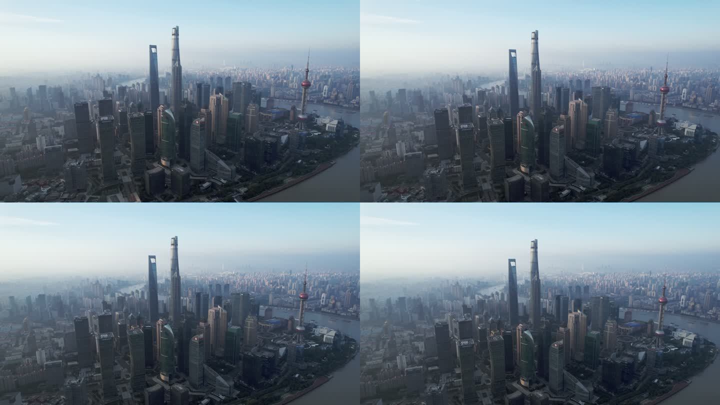 上海天际线鸟瞰图魔都