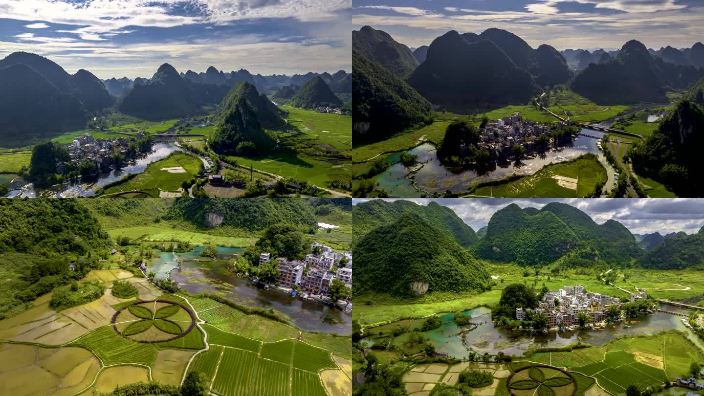 4K延时航拍靖西鹅泉秀美风景