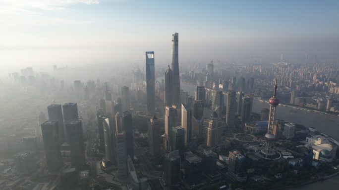上海天际线鸟瞰图形象片专题片旅游片