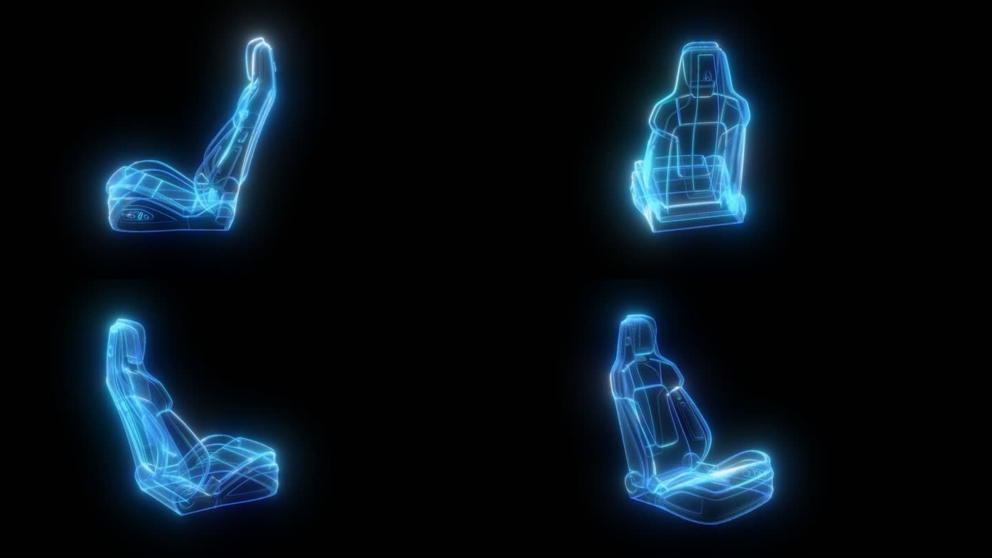 发光全息驾驶座椅透明通道素材