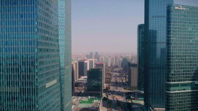 西安城市高新高楼双子塔