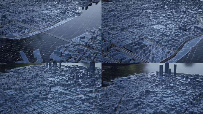 【4k】科技感城市线框6