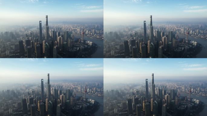 上海天际线鸟瞰图上海航拍