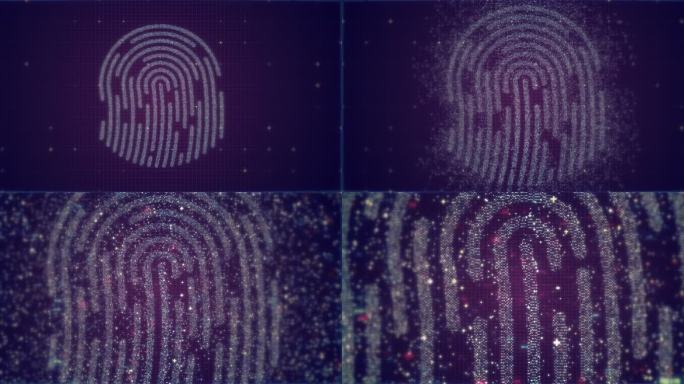 数字身份扫描仪指纹扫描数据安全粒子