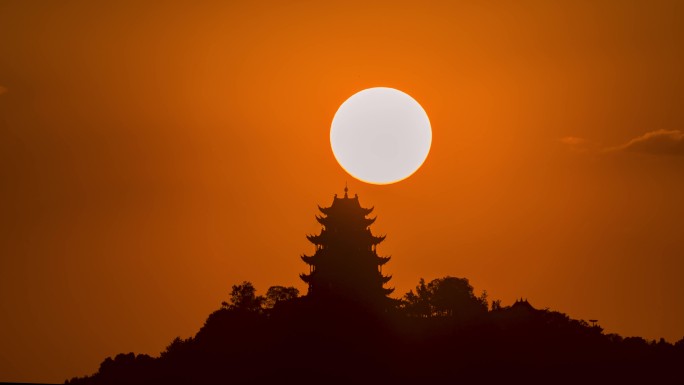 鸿恩阁日落延时