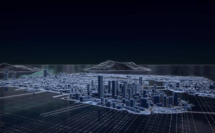 【4k】科技感城市线框20