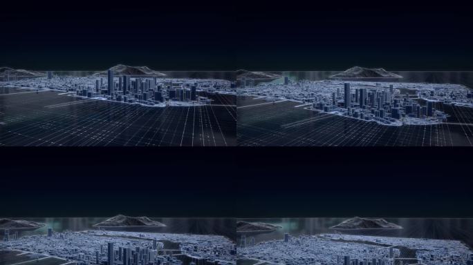 【4k】科技感城市线框20