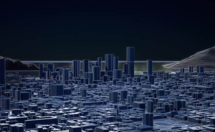【4k】科技感城市线框11