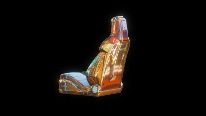 赛博朋克元宇宙驾驶座椅透明通道素材