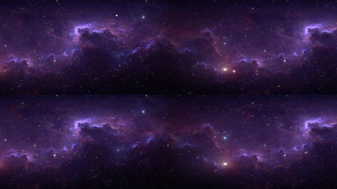紫色银河星空循环