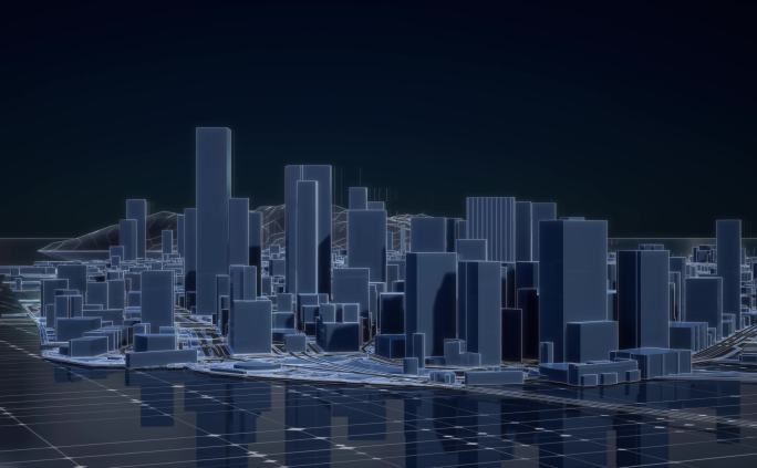 【4k】科技感城市线框7