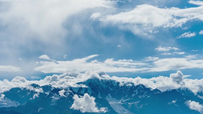 云南梅里雪山卡瓦格博峰延时摄影