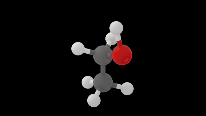 乙醇分子三维结构模型3D化学式酒精带通道
