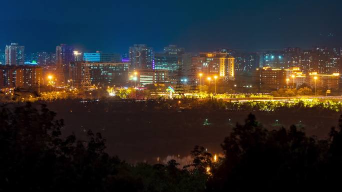 北京西五环车流夜景