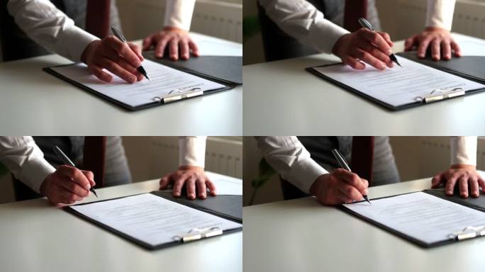 签署正式文件签署文件钢笔签字商业合作