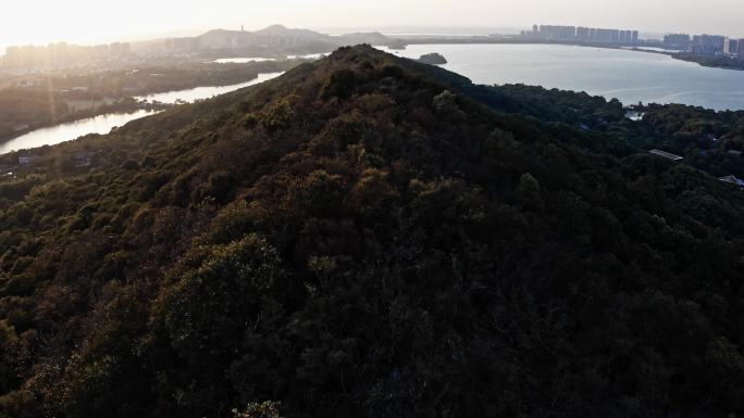 岳阳龙山景区自然风光航拍视频