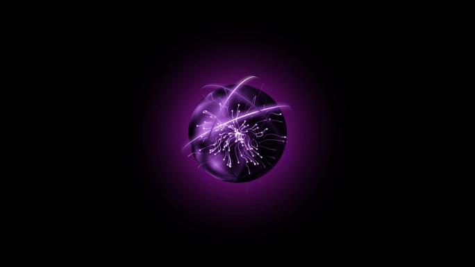 魔法能量球粒子能量球紫色透明通道