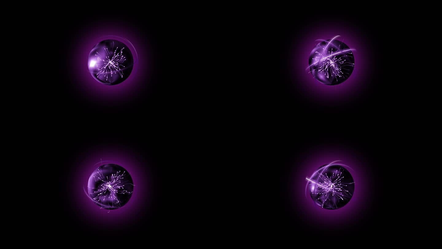 魔法能量球粒子能量球紫色透明通道
