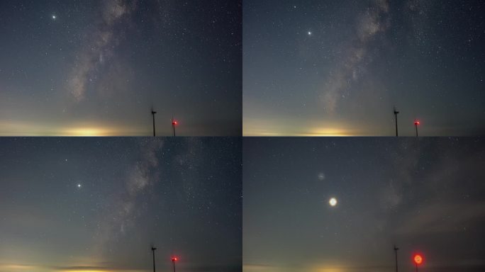 4k延时夜景星空银河