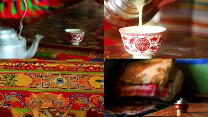 实拍西藏藏民家中装饰环境