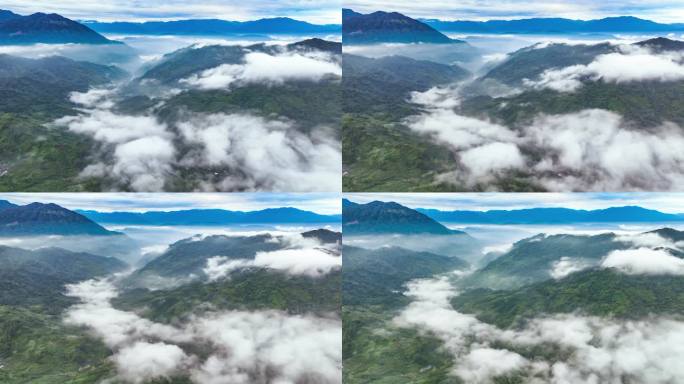 唯美大气山川大地山间云雾延时