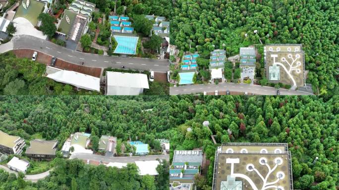 四川省眉山市洪雅县云中花岭航拍素材视频