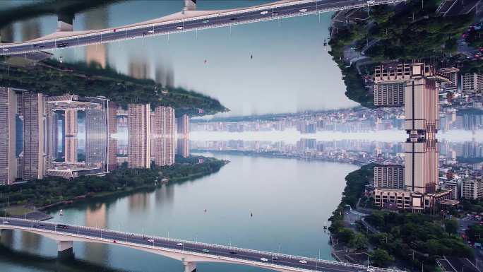 【原创4K】镜像城市倒影天空之城
