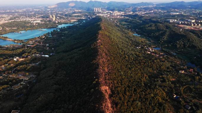 岳阳龙山景区自然风光航拍视频