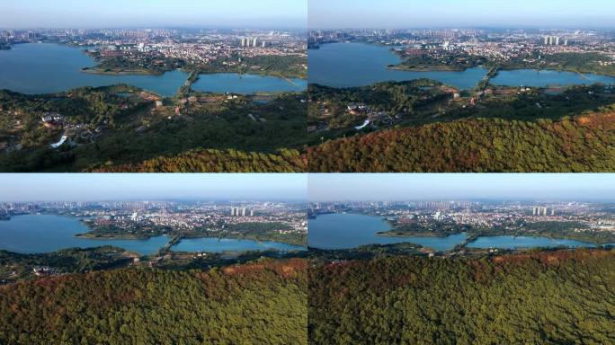 岳阳龙山景区自然风光航拍视频