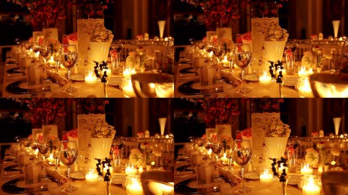 桌子装饰烛光晚餐