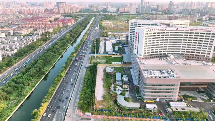 航拍天津-新建的一中心医院