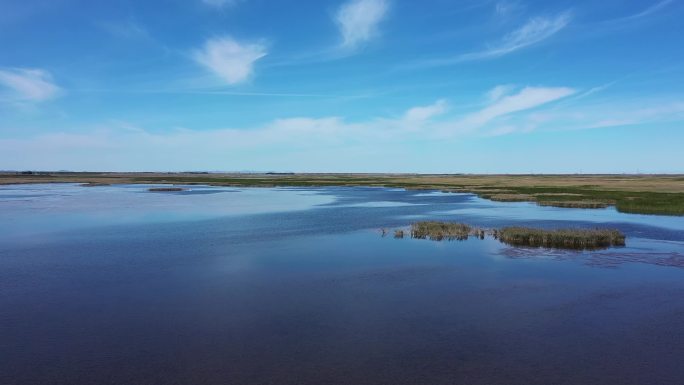 湿地保护区航拍