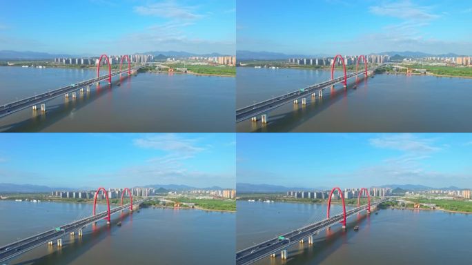 航拍杭州之江大桥