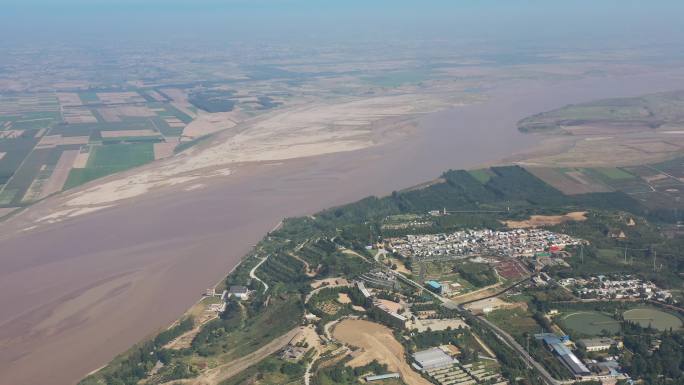 河南郑州荥阳城市地标风景名胜航拍