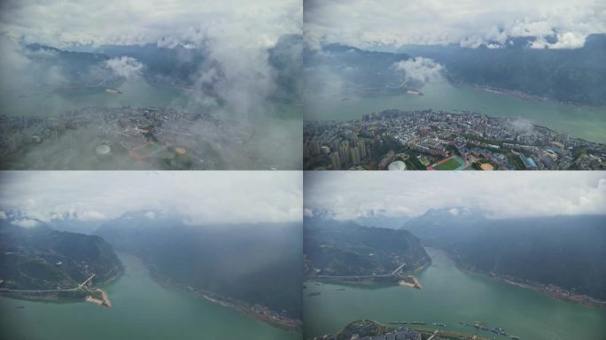 4K壮观三峡云雾视频