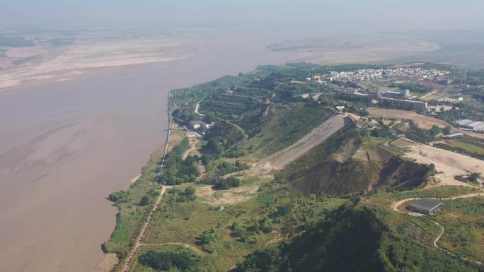 河南郑州荥阳城市地标风景名胜航拍