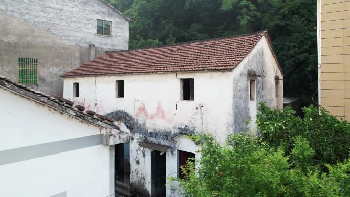 航拍农村住宅现代建筑