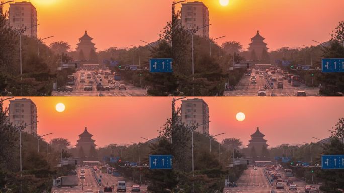 天坛祈年殿悬日