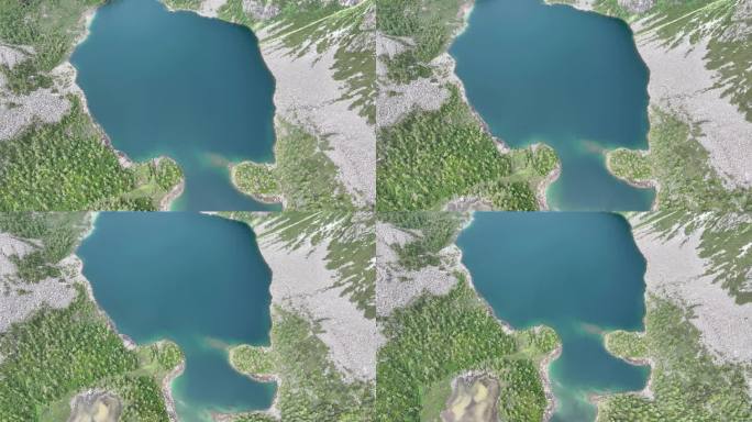 航拍四川甘孜丹巴县葫芦海风光