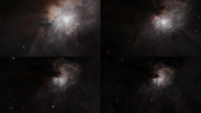 明亮的星空和星云神秘天文科幻