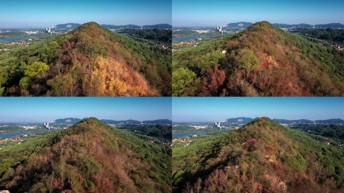 岳阳龙山景区自然风光航拍视频