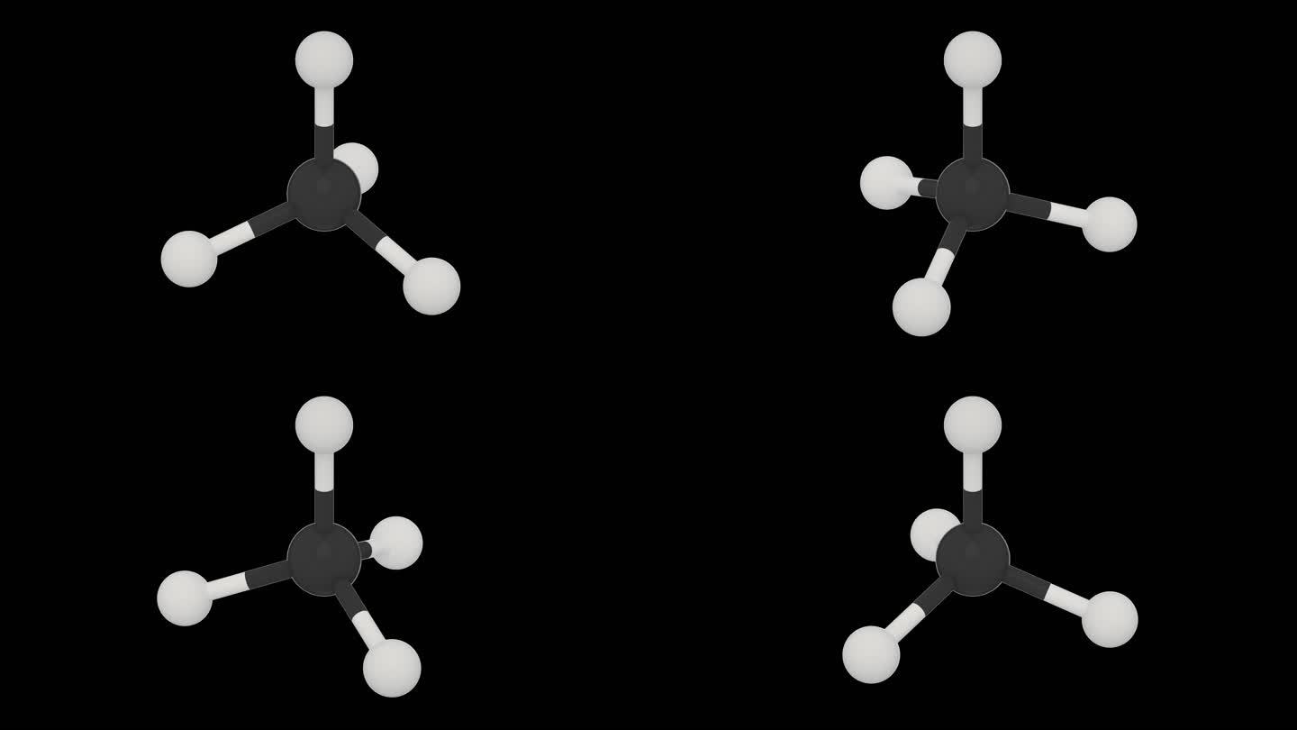 甲烷分子三维结构模型化学正四面体带通道